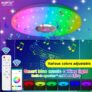 מנורת תקרה חכמה עם רמקול ותאורת RGB